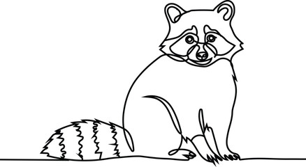  valentine hand drawn raccoon © md