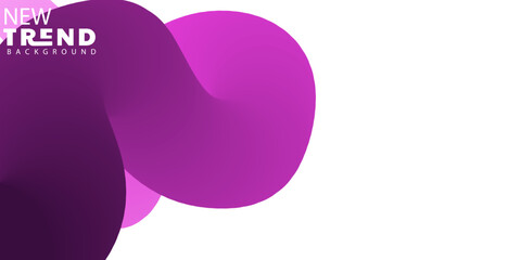 Modern Abstract Background Design with Vibrant Purple Gradient and Smooth Shapes