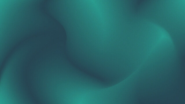 Abstract deep teal green grainy gradient background for dark concept