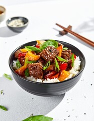Luxus-Szechuan-Beef-Bowl
