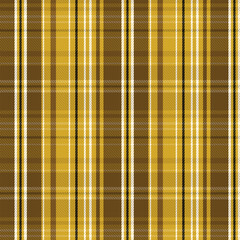 Stylish Golden Yellow Brown Plaid Pattern for Warm Autumn Textile Backgrounds