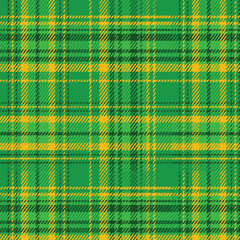 White Gold Green Scottish Tartan Plaid Seamless Pattern for Textile Fabric Designs
