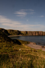 Vista panoramica costa scozzese