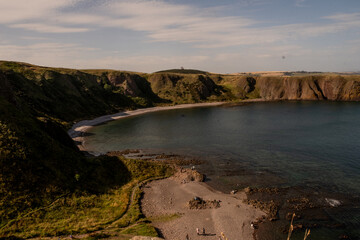 Vista panoramica costa scozzese