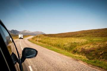 Vista panoramica costa scozzese