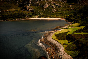 Vista panoramica costa scozzese