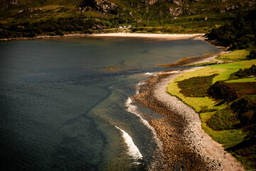 Vista panoramica costa scozzese