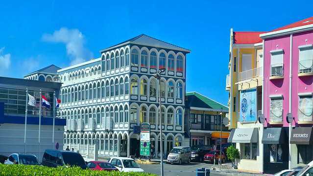 Philipsburg St. Maarten Caribbean Duty Free Shopping Area for tourists 01.02.2026
