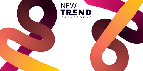 Modern Trendy Background with Colorful Gradient Wavy Lines and Clean Look