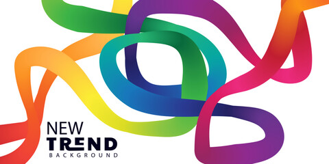 Vibrant Abstract Background with Colorful Gradient Ribbons for Modern Design