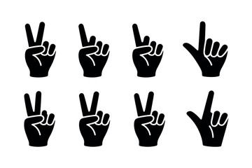 Several hands making gestures with fingers, symbolizing communication and meaning.