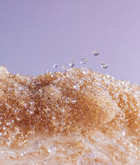 Sugar body scrub with glitter for glowing skin