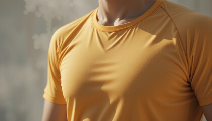 fast drying yellow sport t-shirt 