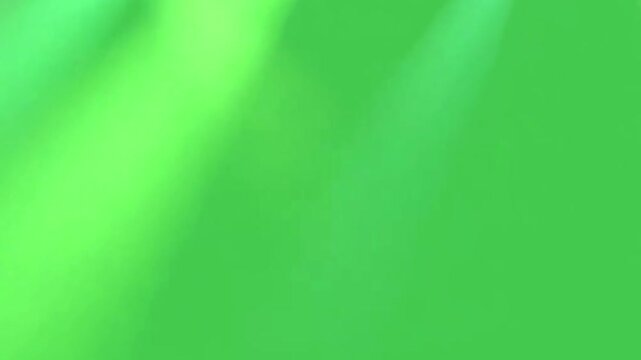 Multiple stage spotlights illuminate a DJ stage setup on a vibrant green screen background, perfect for cinematic video overlays, music event visuals, motion graphics, and professional compositing.