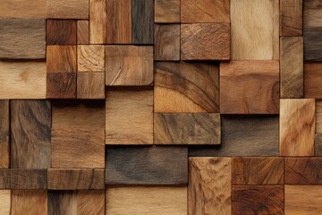 Abstract wood block pattern
