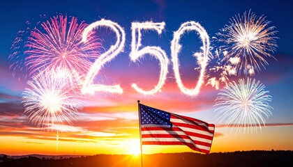 250 Anniversary of the United States of America(USA) in July 4th