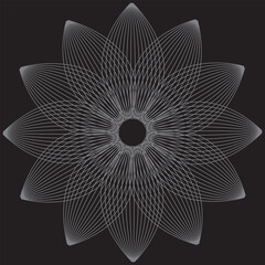 Abstract Black and White Spiral Background