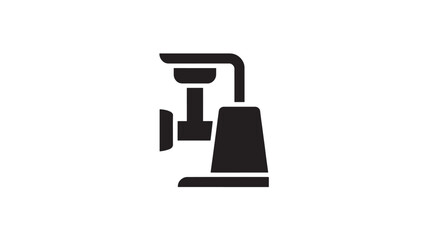 Coffee Maker Icon in Simple Modern Design with Dark Color on White Background for Web Application