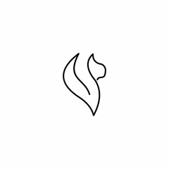 Obraz premium Veactor of Lion Head Logo Design with Line Art Style