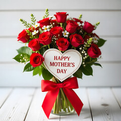 Mother&rsquo;s Day Floral Heart Greeting