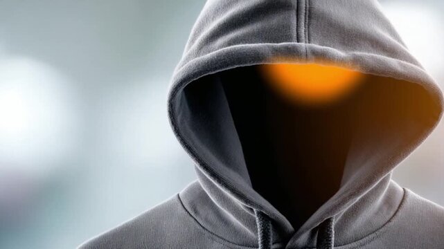 Mystery and Shadows: Silhouette of a hooded figure, face obscured by shadow. evokes a sense of intrigue and suspense. The image plays on themes of anonymity and secrecy. 
