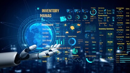 AI manages inventory dashboards through virtual assistant analytics, smart tracking systems, and artificial intelligence for warehouse and procurement efficiency. Thunk