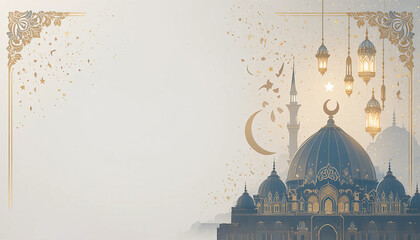 Ramadan kareem style editable template background minimalist and islamic style eid mubarak iftar party