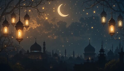 Ramadan kareem style editable template background minimalist and islamic style eid mubarak iftar party