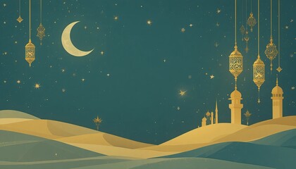 Ramadan kareem style editable template background minimalist and islamic style eid mubarak iftar party
