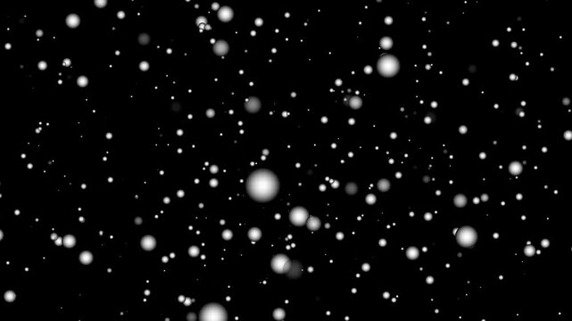 emitter particle effect motion on transparent background. white color particles