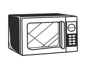 microwave oven vector illustration