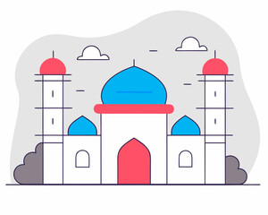 vector illustration of mosque