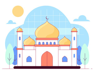 vector illustration of mosque