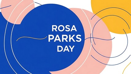 Celebrating rosa parks day with vibrant colors and modern design