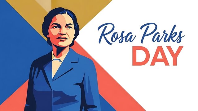 Rosa parks day celebration with modern illustration