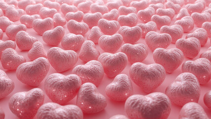 abstract red and pink love hearts background pattern