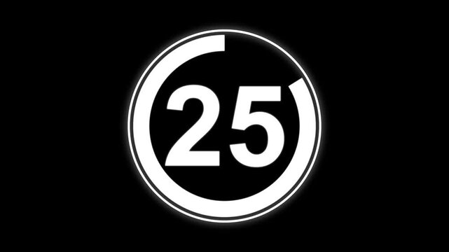 Circle countdown timer 30 seconds animation from 30 to 0 seconds, 30 Seconds countdown timer, Countdown timer, circle countdown animation for special deal Promotions.