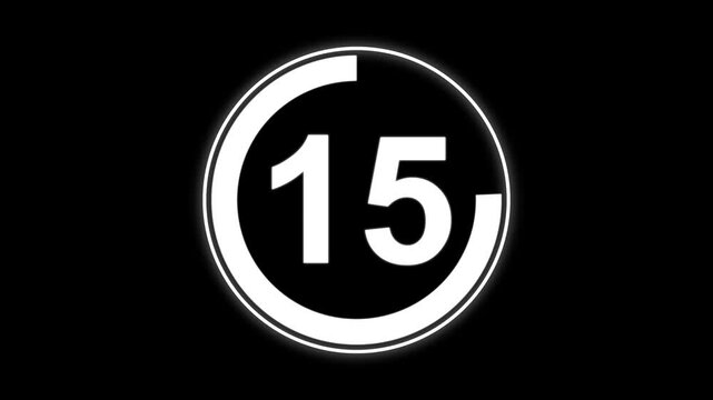 Circle countdown timer 20 seconds animation from 20 to 0 seconds, 20 Seconds countdown timer, Countdown timer, circle countdown animation for special deal Promotions.