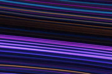 A long exposure photograph. Light painting photography, vibrant fairy lights in parallel lines and streaks against a black background