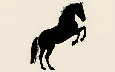 Silhouette of a horse in dynamic motion