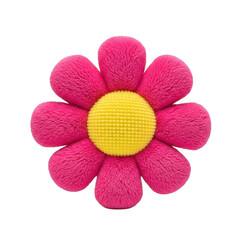 Bright pink flower with yellow center