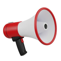 Red and white megaphone