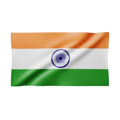 Indian flag waving in wind