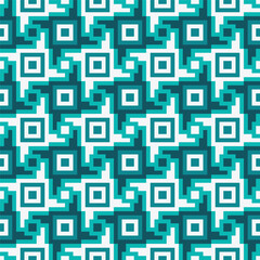 Geometric Square Spiral Mosaic Detailed Repeating Shape Decorative Pattern