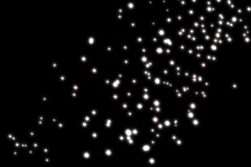 Fototapeta premium Twinkle Dust Light Overlay Black and White Background