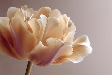 Flower with a pink stem and a white petal