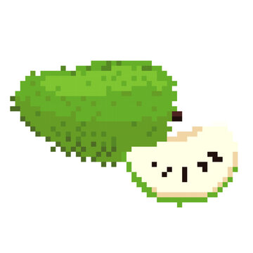 Pixel Art Sour Sop - Pixel Boyama Art Sample