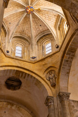 Fototapeta premium Abbey Church of Sainte Foy Conques interior dome vaults