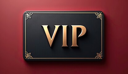 premium VIP card mockup with elegant vintage style