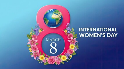 Celebrating international women's day on march 8 with global unity and floral tribute